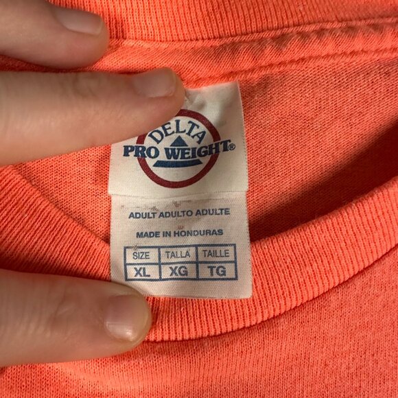 Delta Pro Weight Unisex XL‎ Neon Orange OWA Amusement Park Short Sleeve T-shirt - Picture 4 of 6